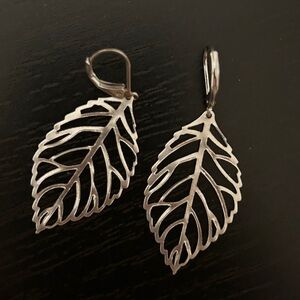 Silver Leaf Earrings